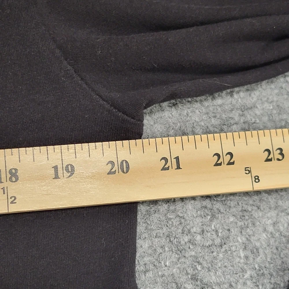 True Religion Men's Branded Henley Long Sleeve Black T-Shirt Size Large